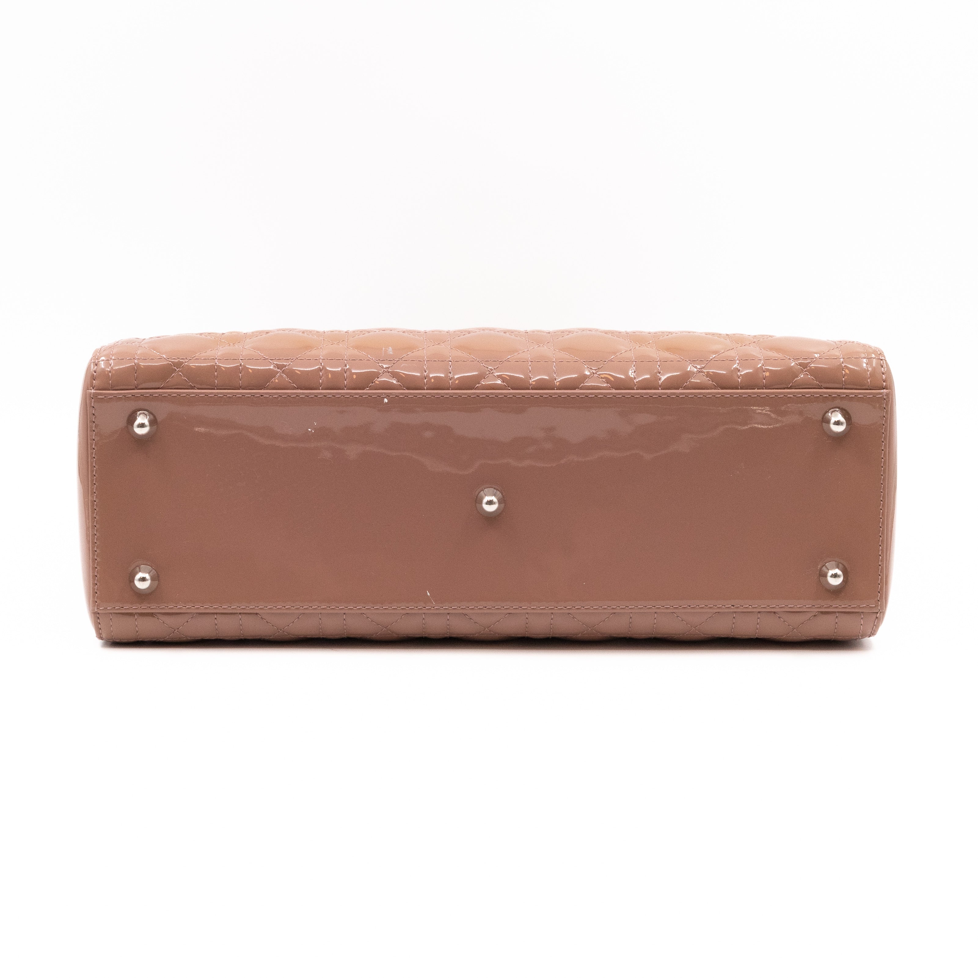 Lady Dior Large Dark Beige Patent Leather