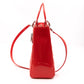 Lady Dior Large Coral Patent Leather
