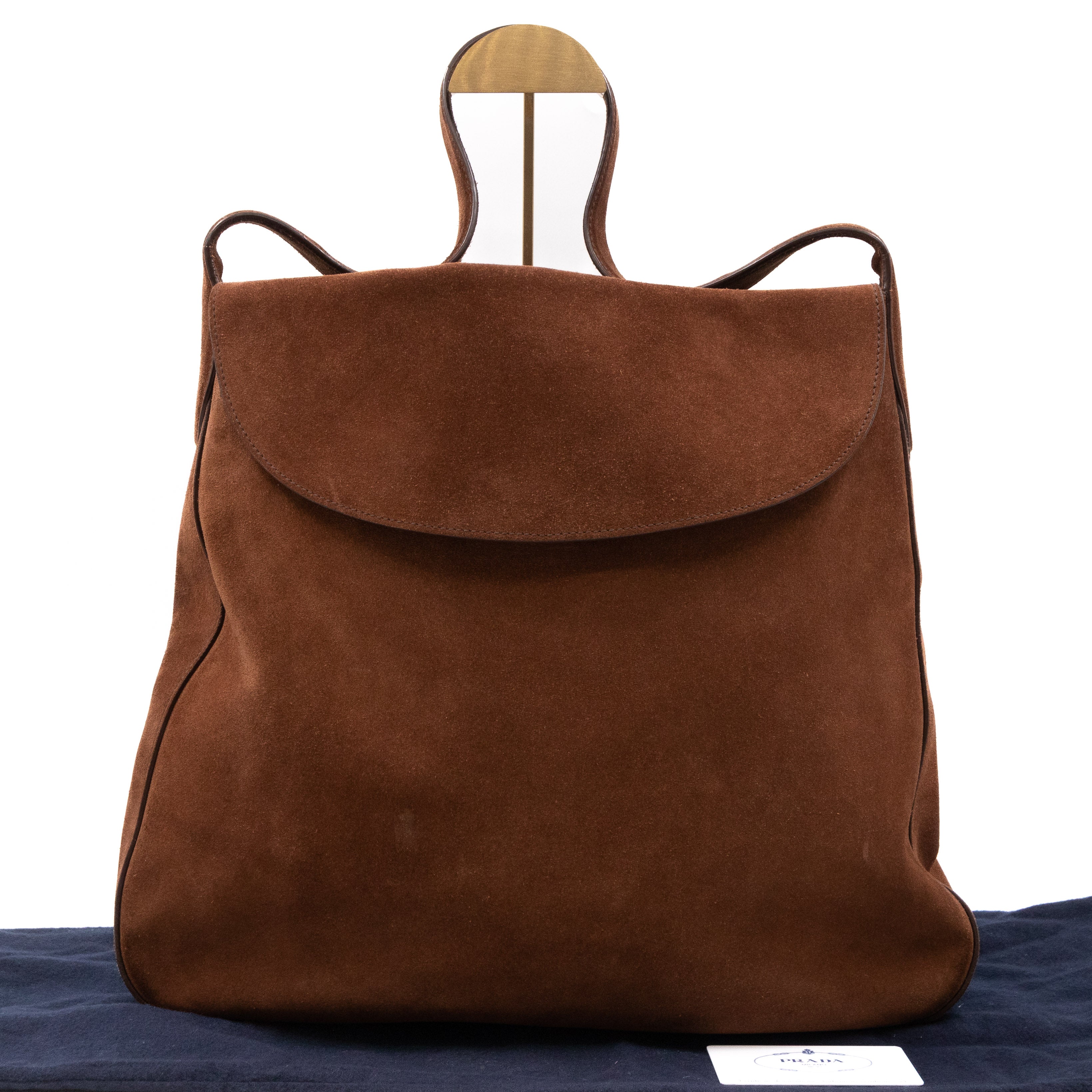 Double Flap Hobo Bag Brown Scamosciato Suede