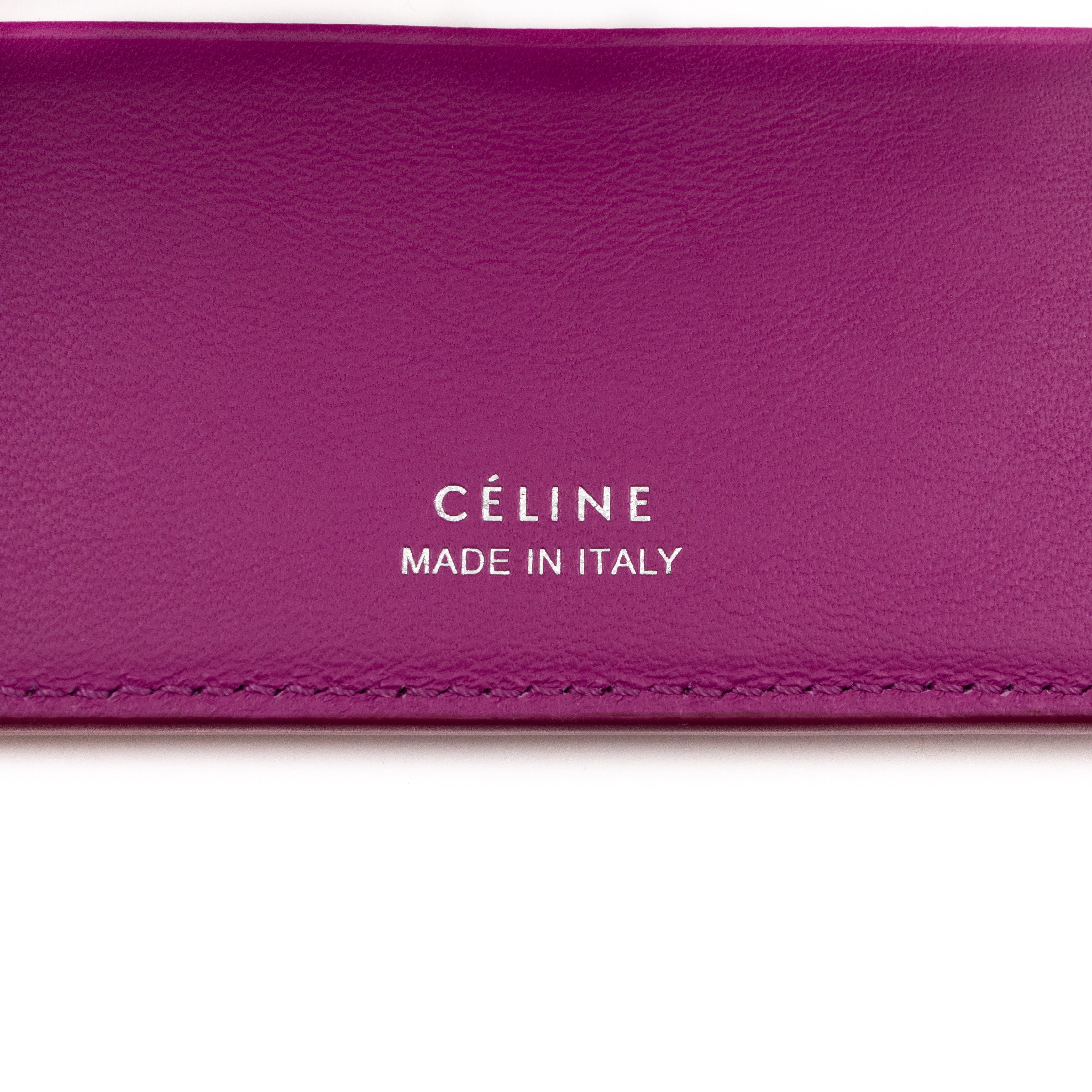 Small Trifold Wallet Purple Leather