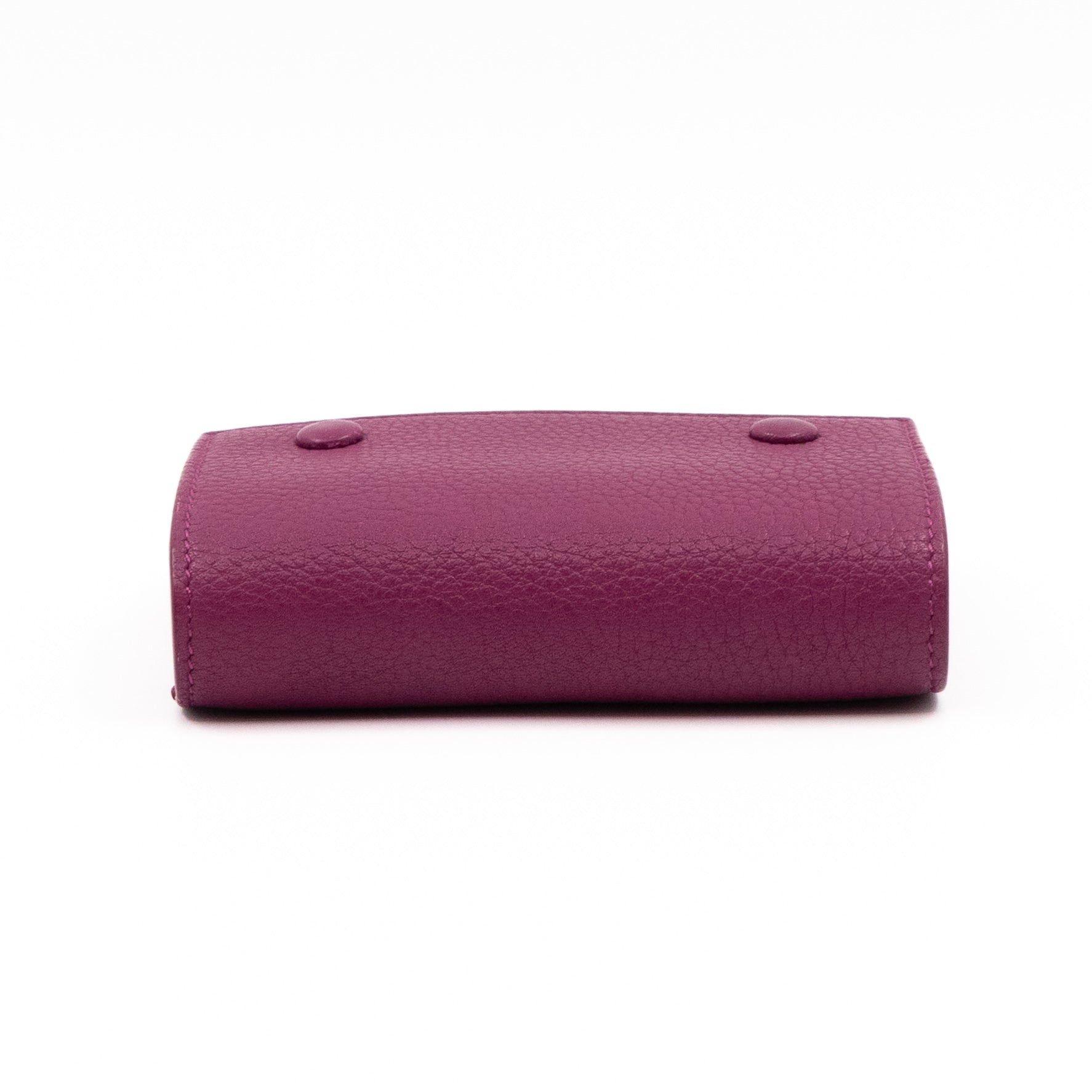 Small Trifold Wallet Purple Leather