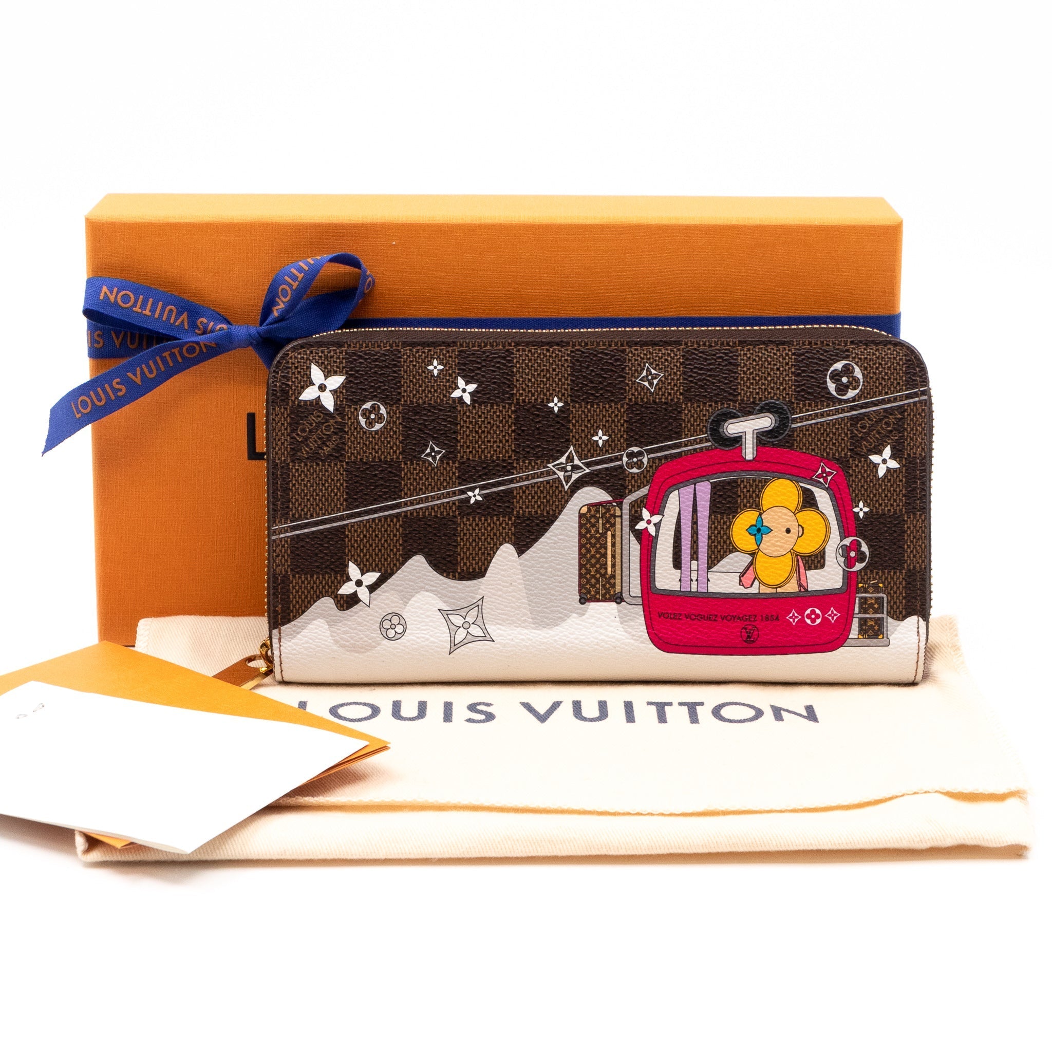 Zippy Wallet Damier Ebene Vivienne Courchevel