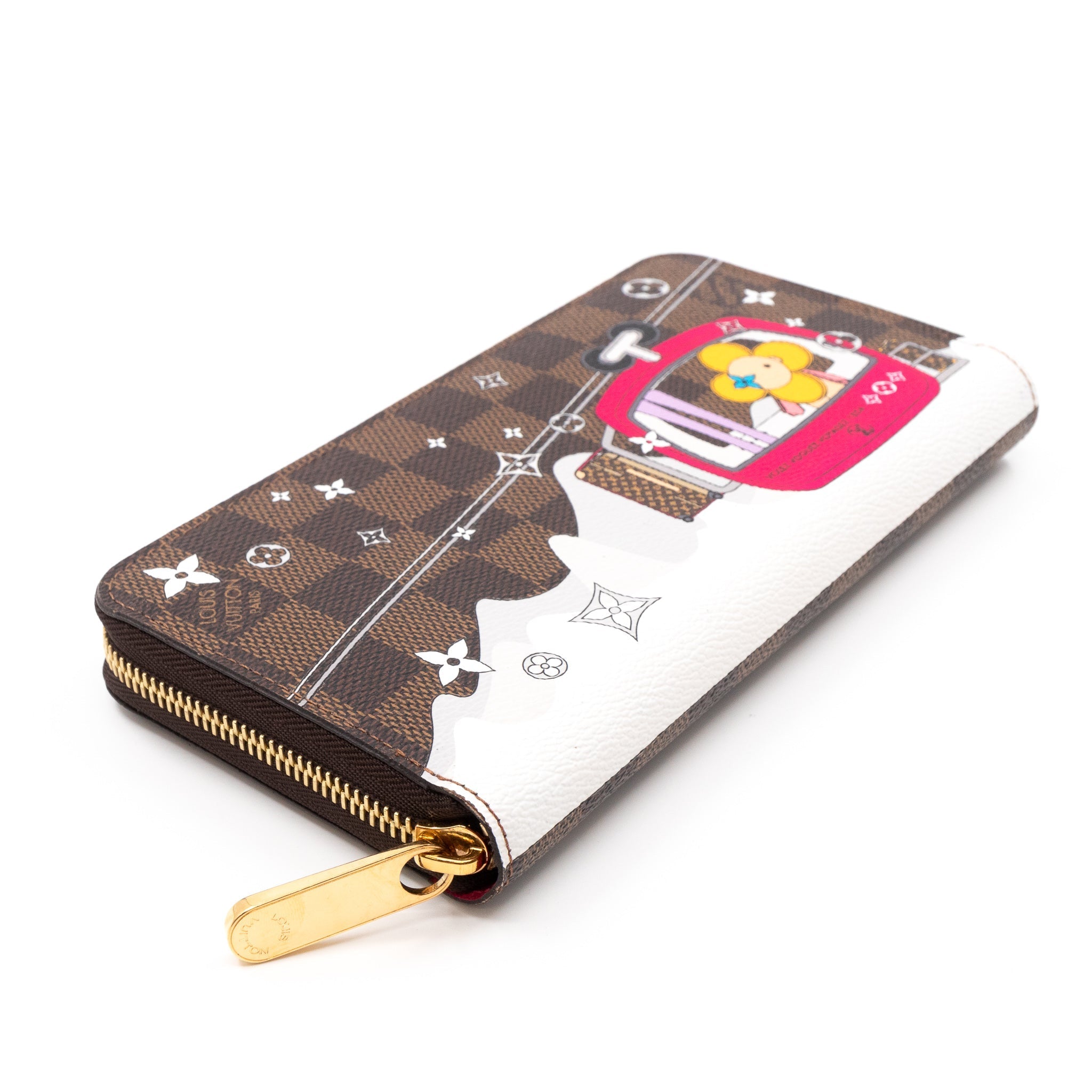 Zippy Wallet Damier Ebene Vivienne Courchevel