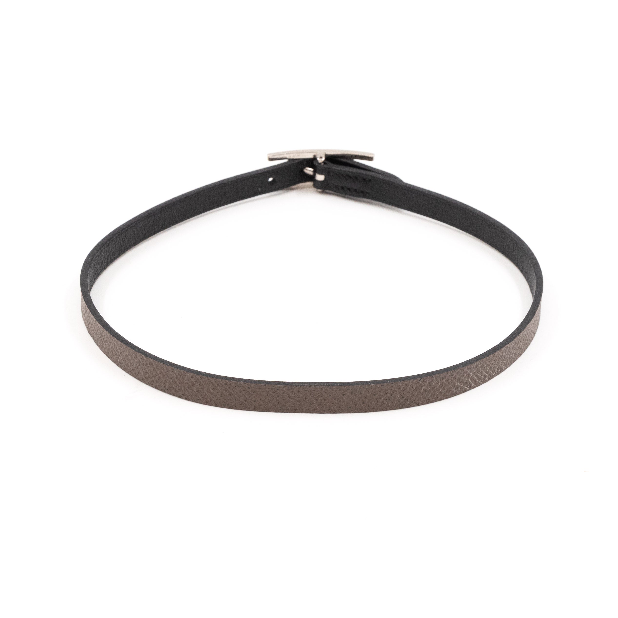 Behapi Double Tour Bracelet Black Grey Leather