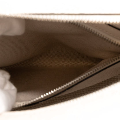 GG Embossed Trunk Bag White Leather