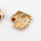 Crystal Enamel Tiger Head Earrings Gold
