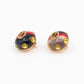Sylvie Dome Vintage Web Resin Earrings