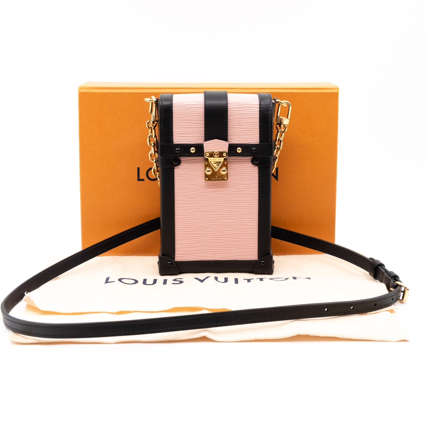 Vertical Trunk Pochette Epi Leather Rose