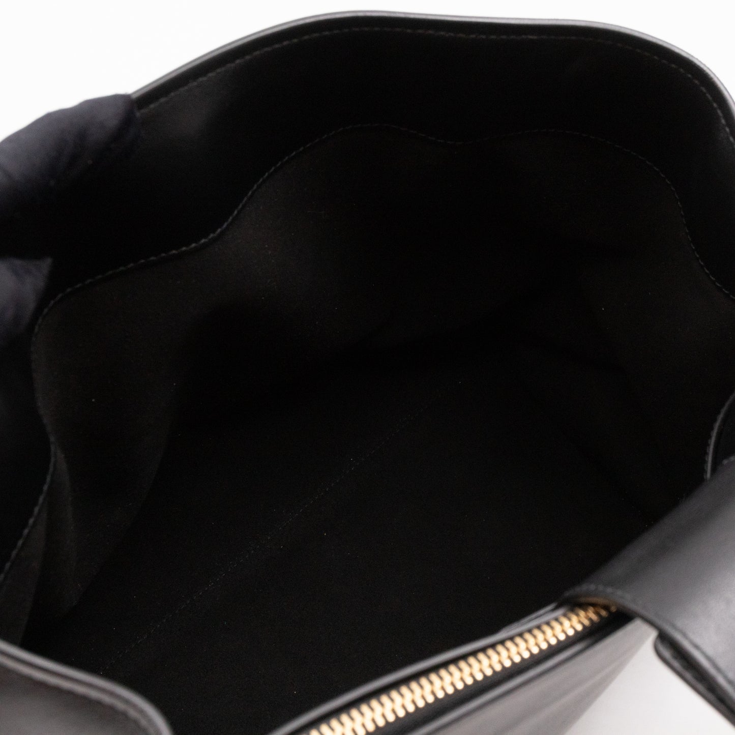 Gancini Chain Handle Tote Black Leather