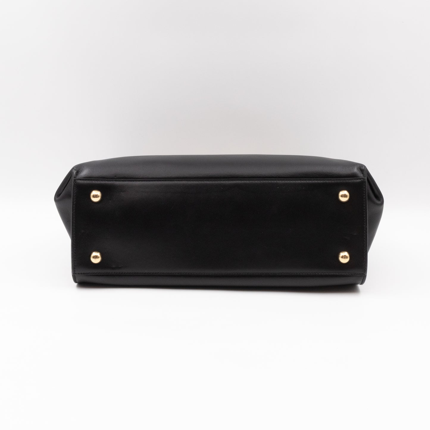 Gancini Chain Handle Tote Black Leather