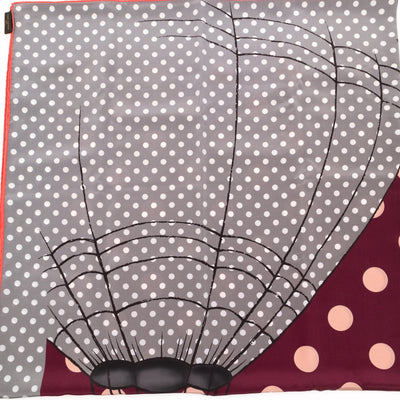 Balloon Dot Silk Scarf Cerise