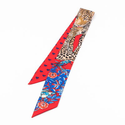 Twilly Scarf Jungle Love Love Red