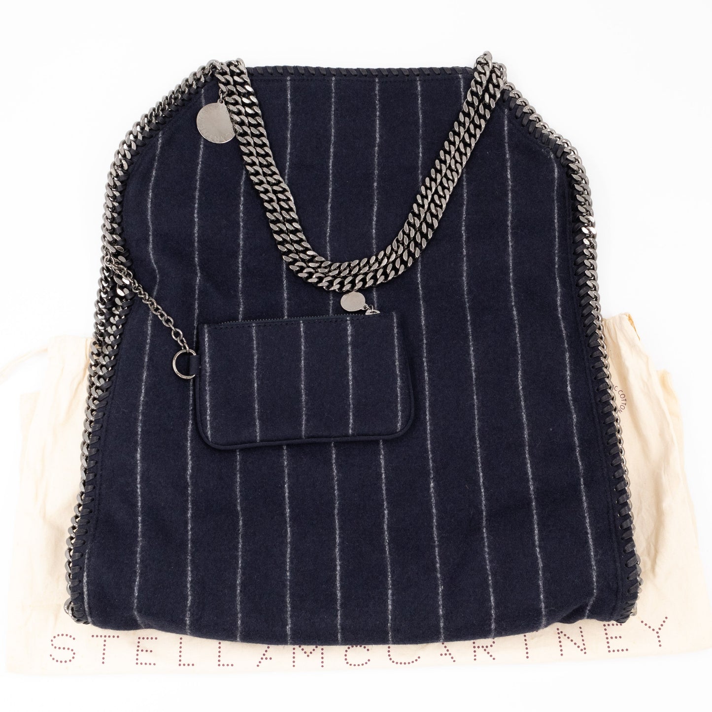 Falabella Large Tote Blue Felt