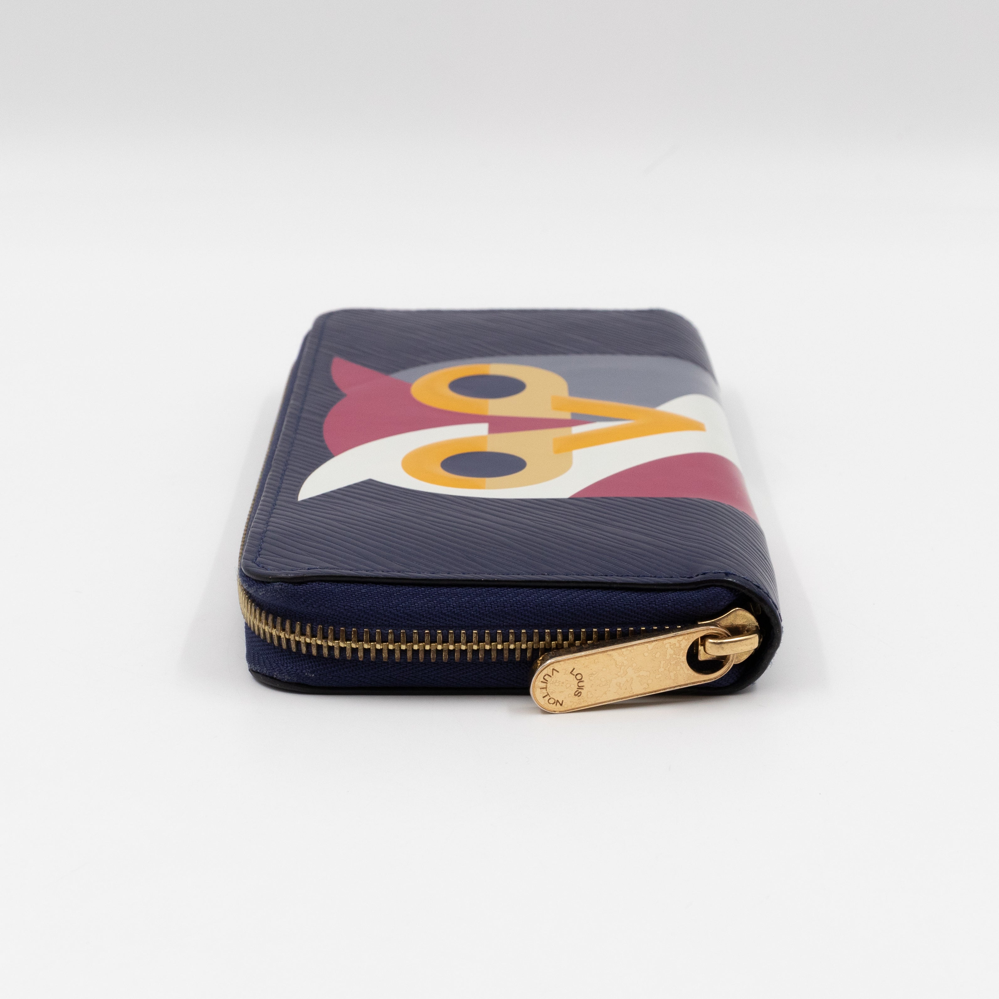 Zippy Wallet Owl Blue Epi Leather