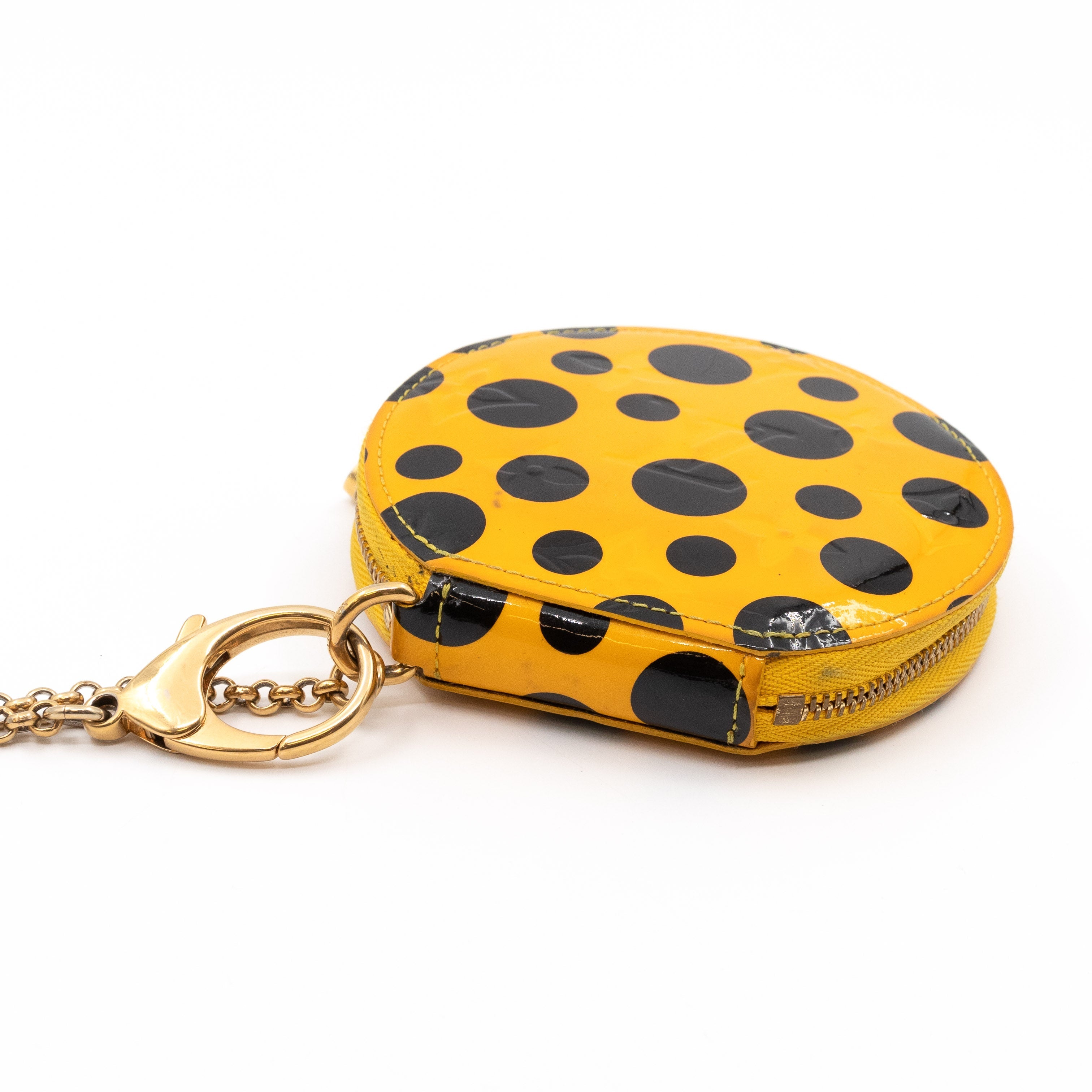 Coin Purse Vernis Dots Infinity Yellow