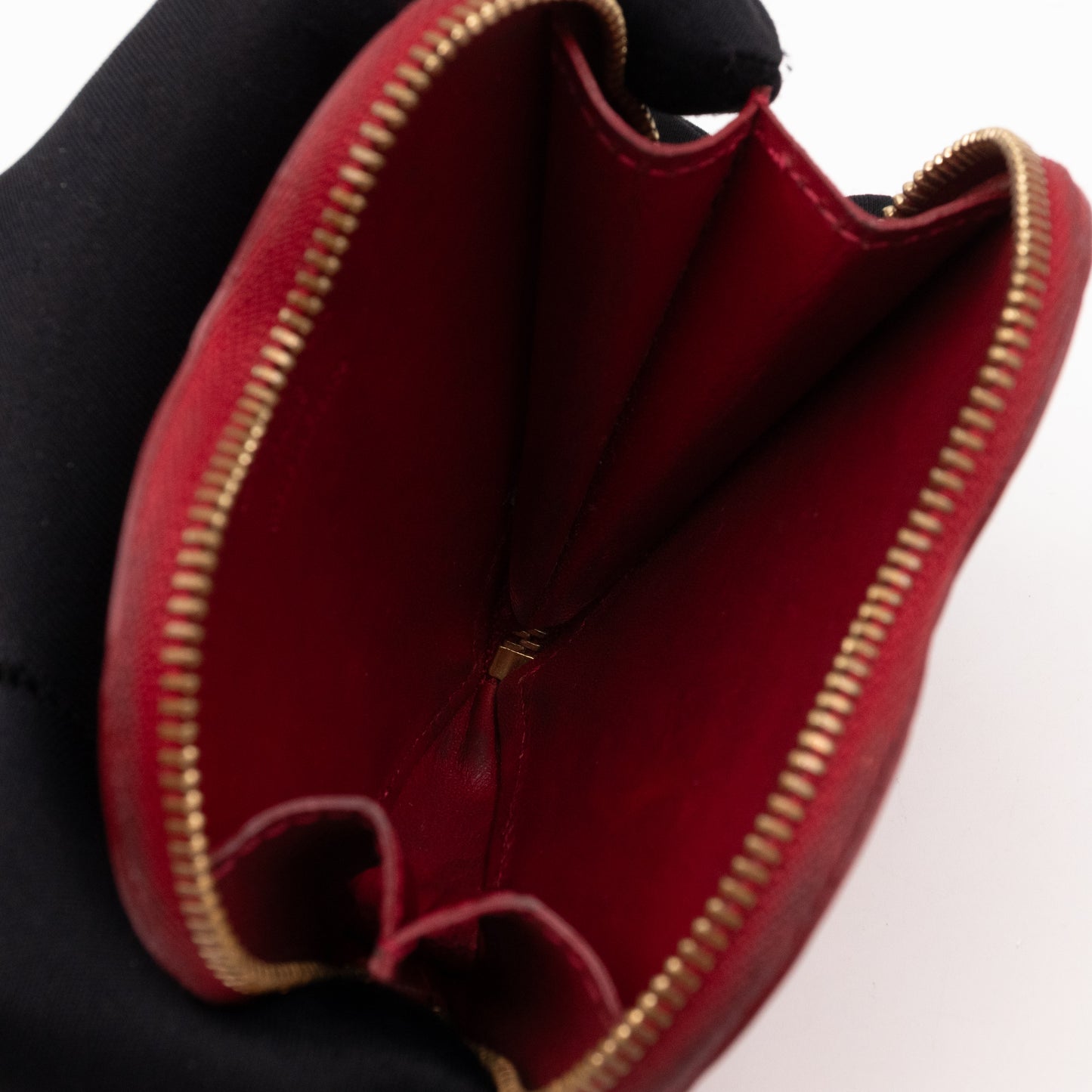 Heart Coin Purse Vernis Pomme D'Amour Rayures