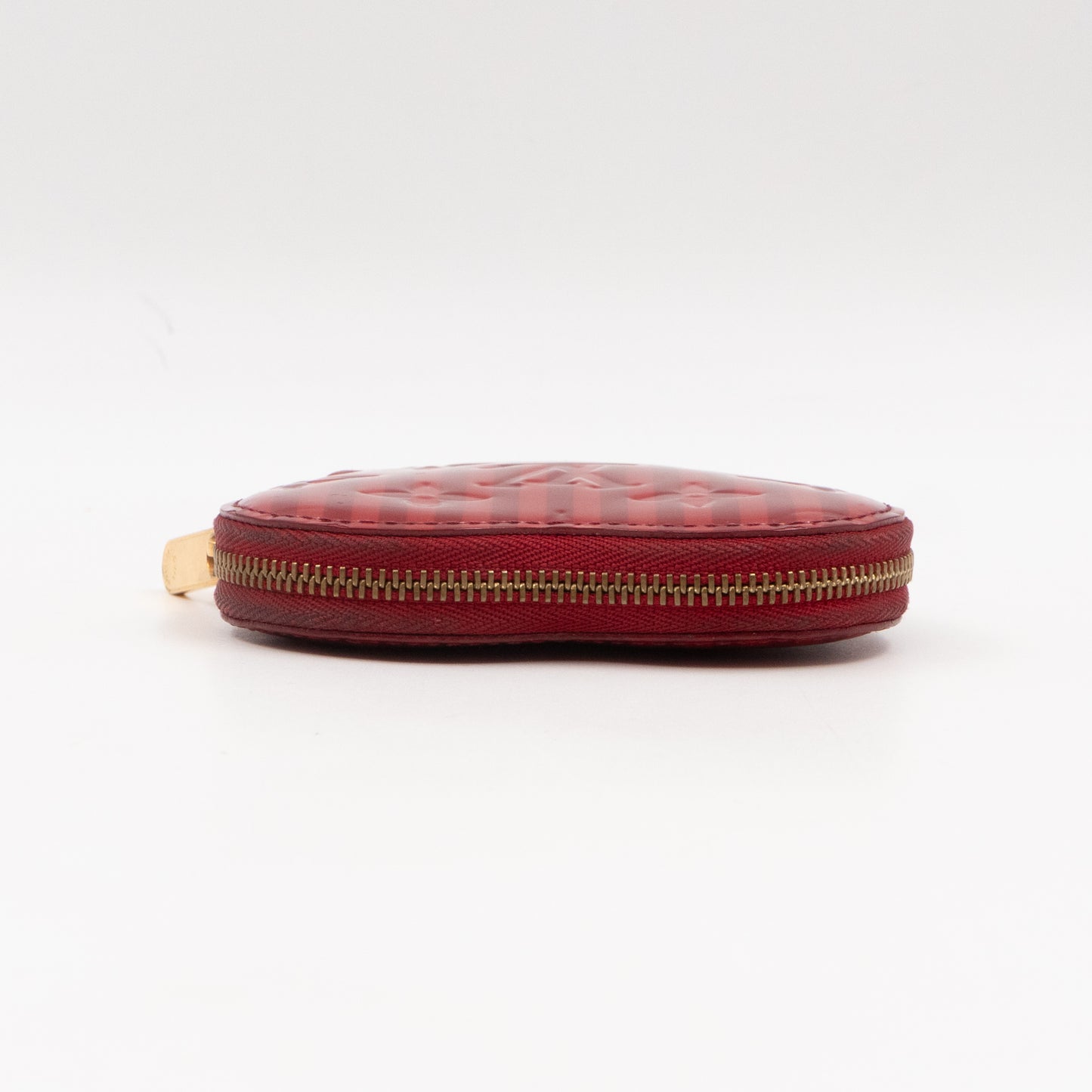 Heart Coin Purse Vernis Pomme D'Amour Rayures