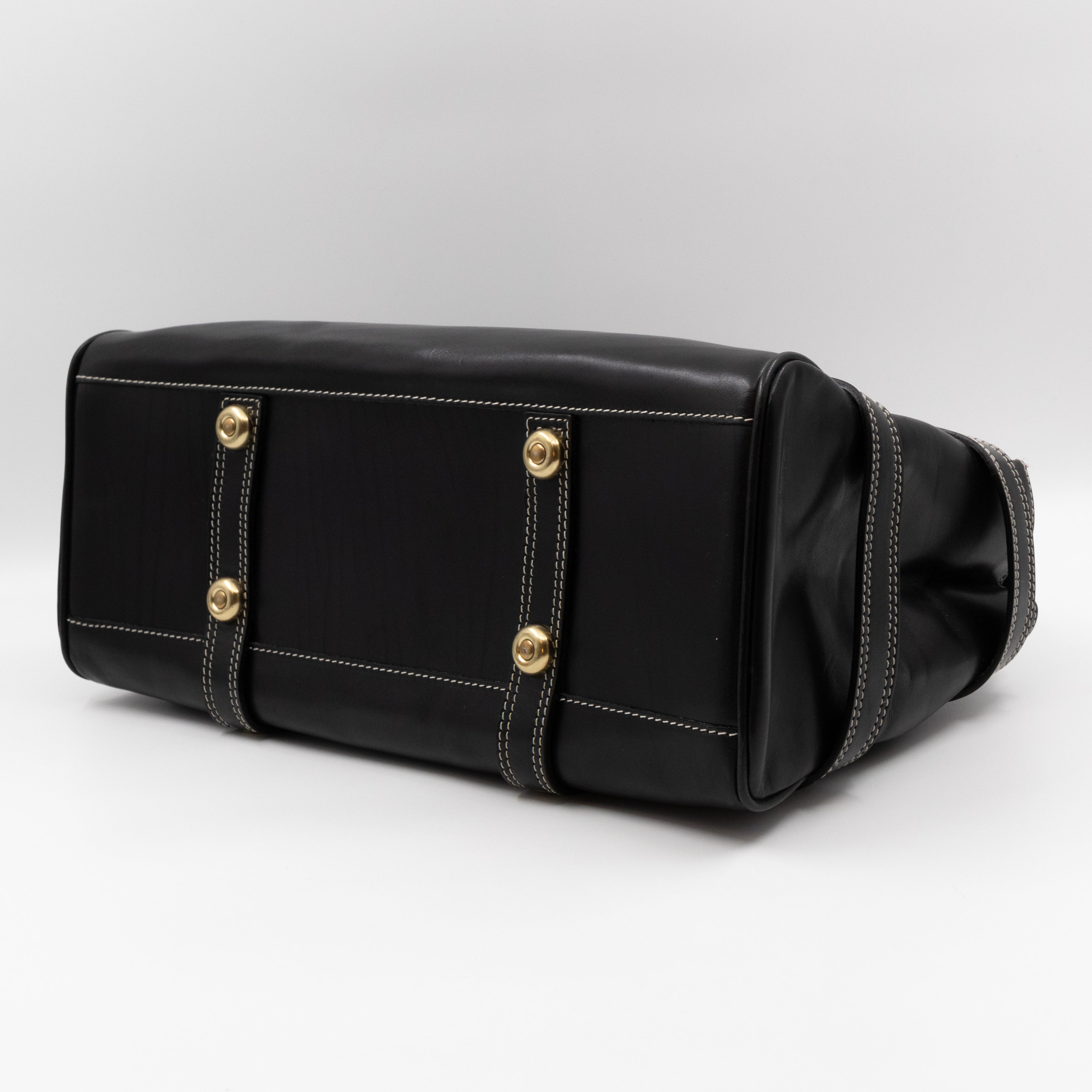 Luella Giselle Satchel Bag Black Leather