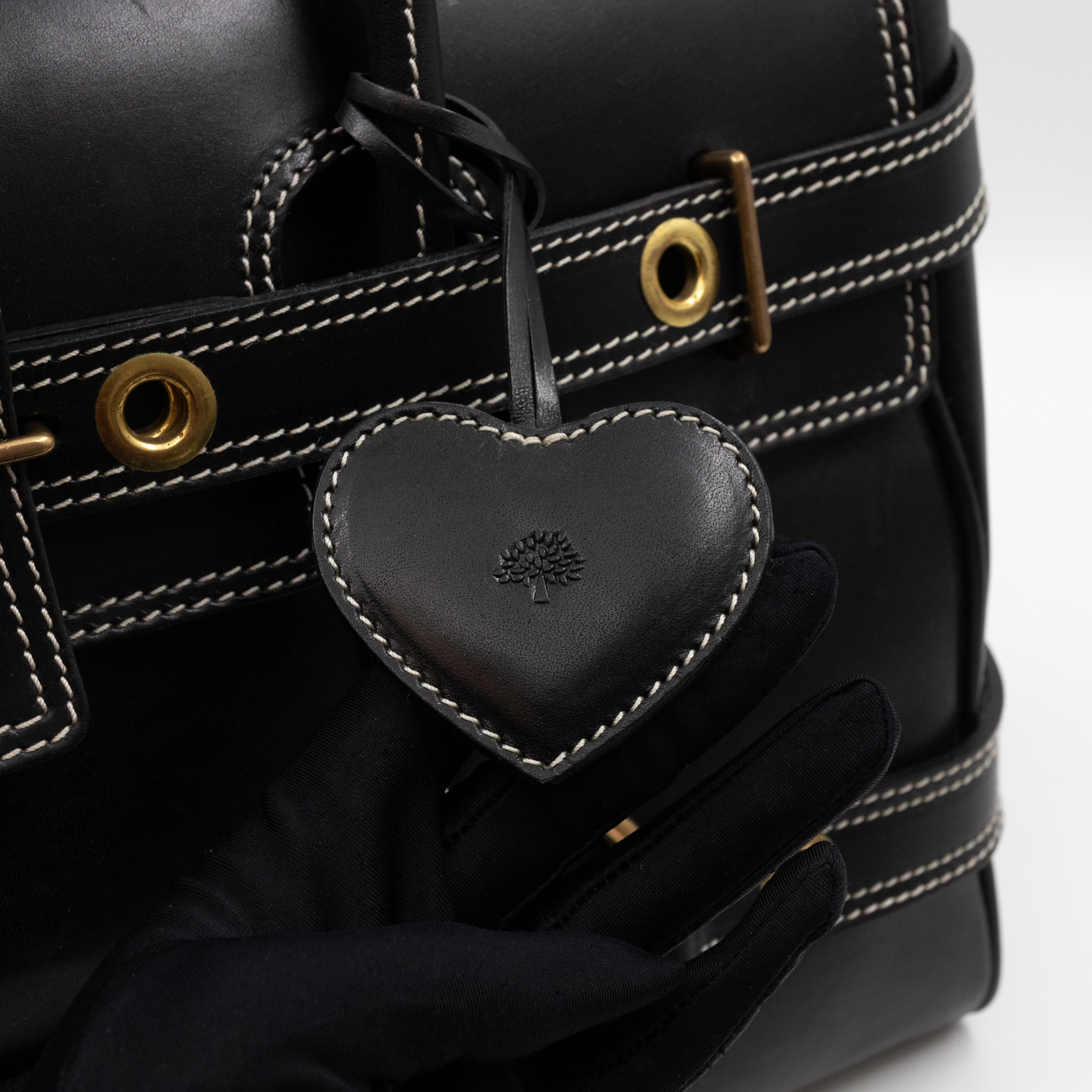 Luella Giselle Satchel Bag Black Leather