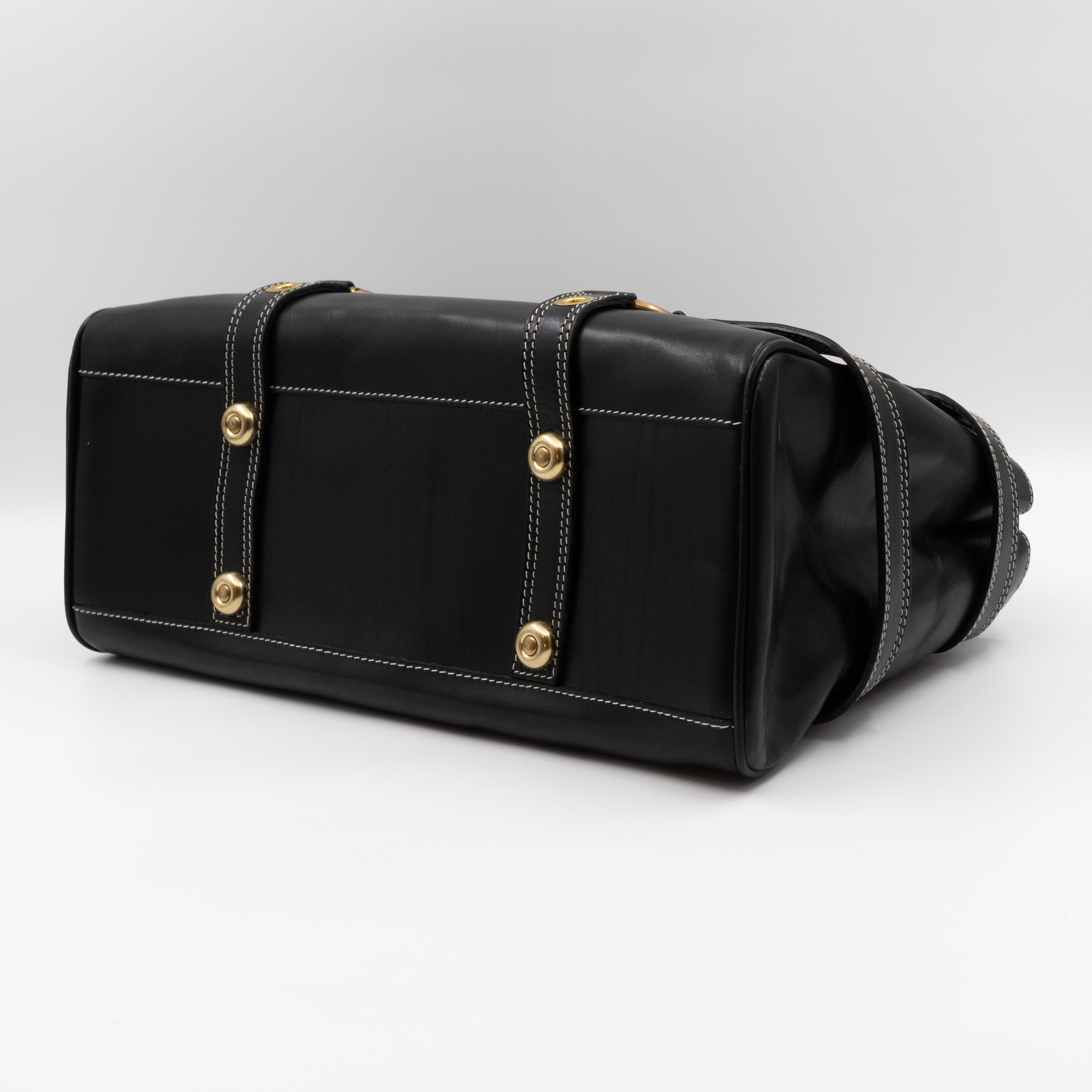 Luella Giselle Satchel Bag Black Leather