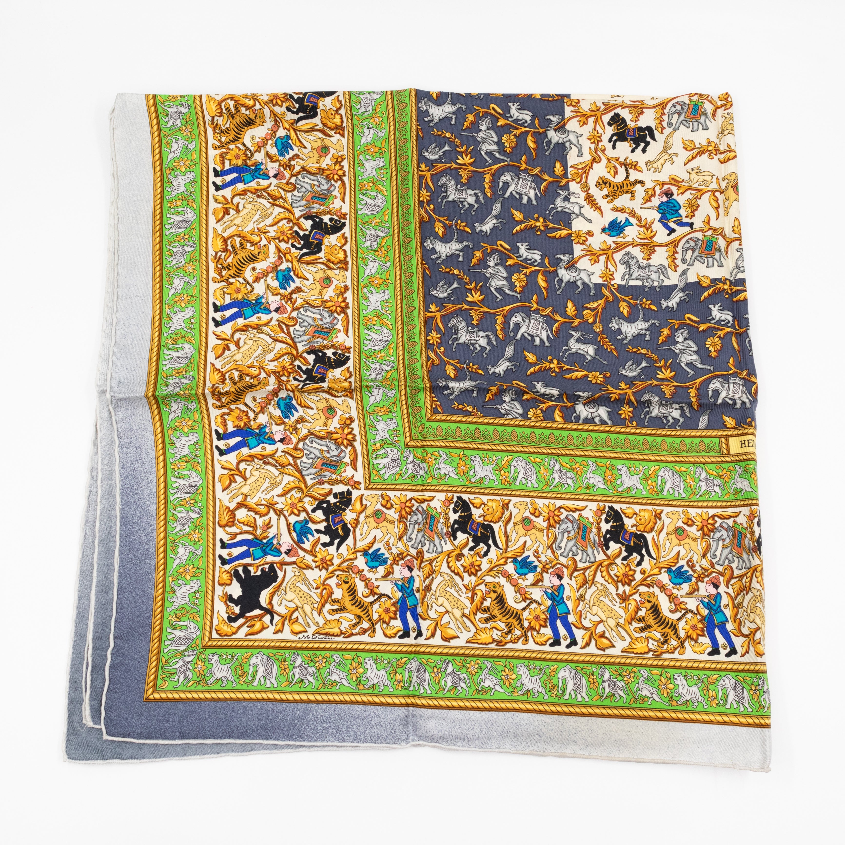 Silk Scarf 90 Chasse en Inde