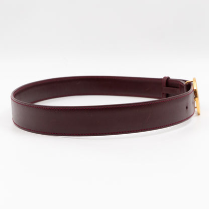 Vintage Crest Belt Burgundy Leather 70/28