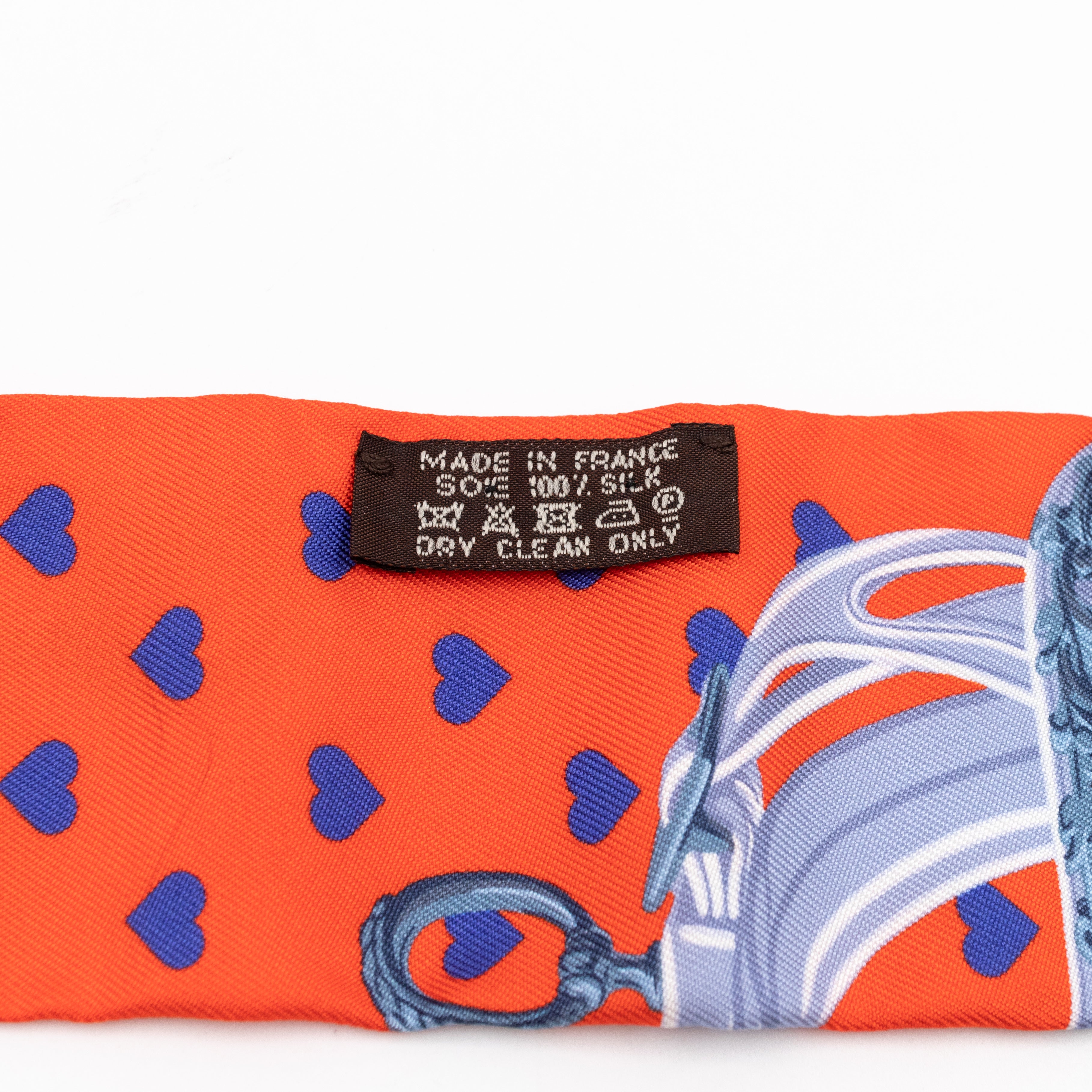 Twilly Scarf Love Heart Brides De Gala Orange
