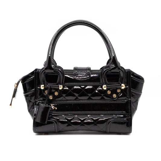 Mini Manor Bag Quilted Patent Leather Black