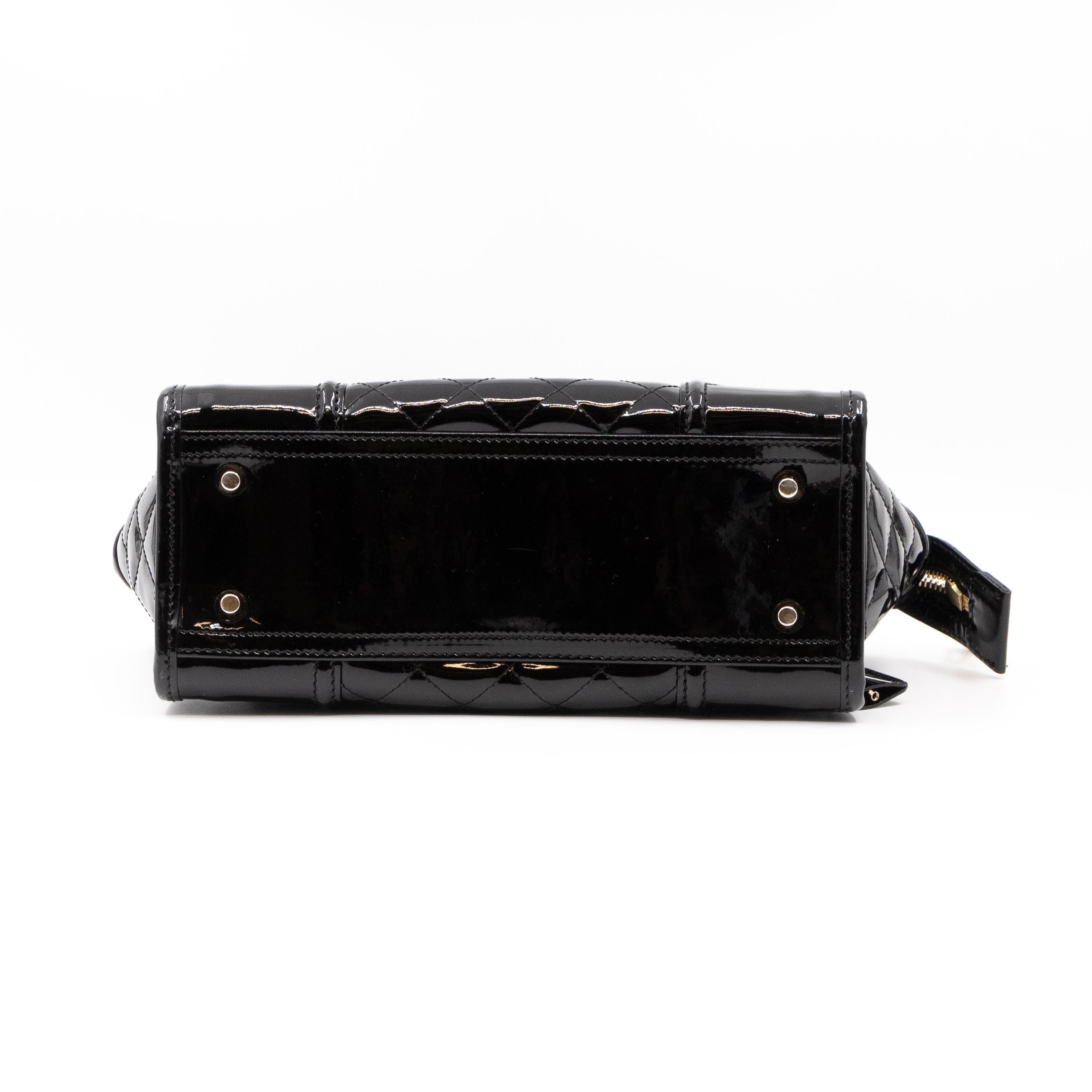 Mini Manor Bag Quilted Patent Leather Black
