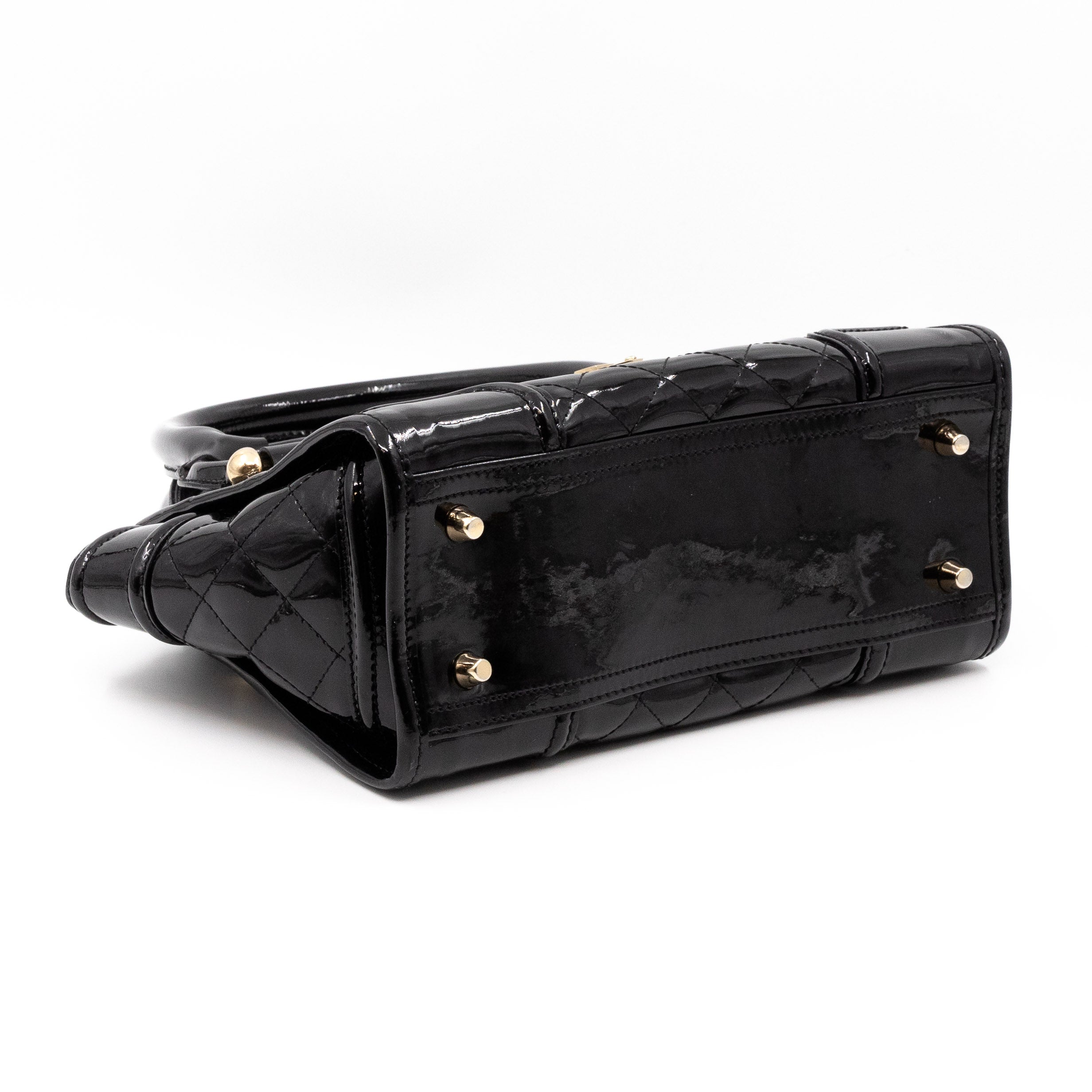 Mini Manor Bag Quilted Patent Leather Black