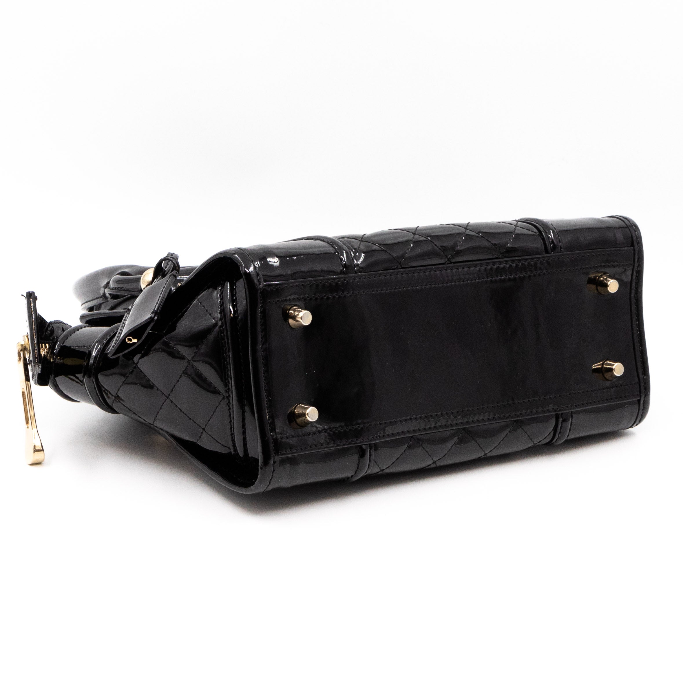 Mini Manor Bag Quilted Patent Leather Black