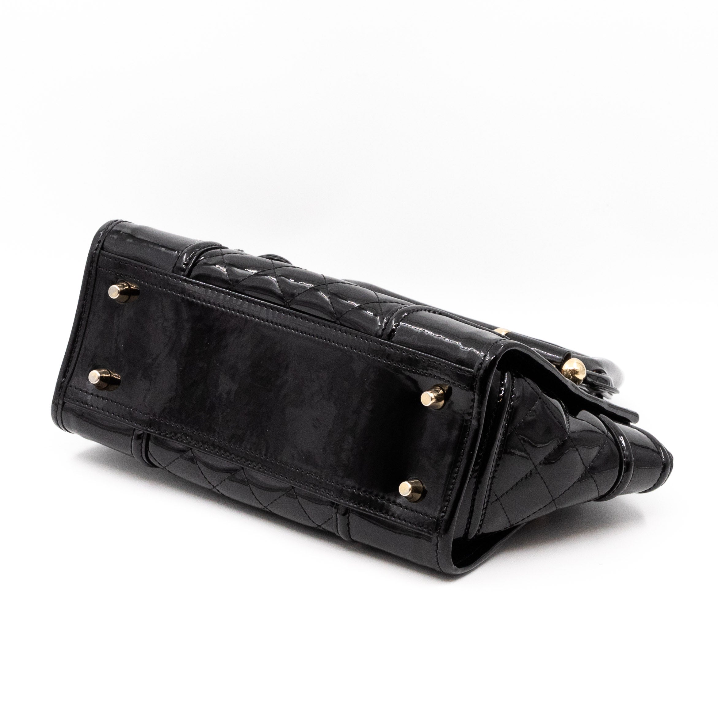 Mini Manor Bag Quilted Patent Leather Black