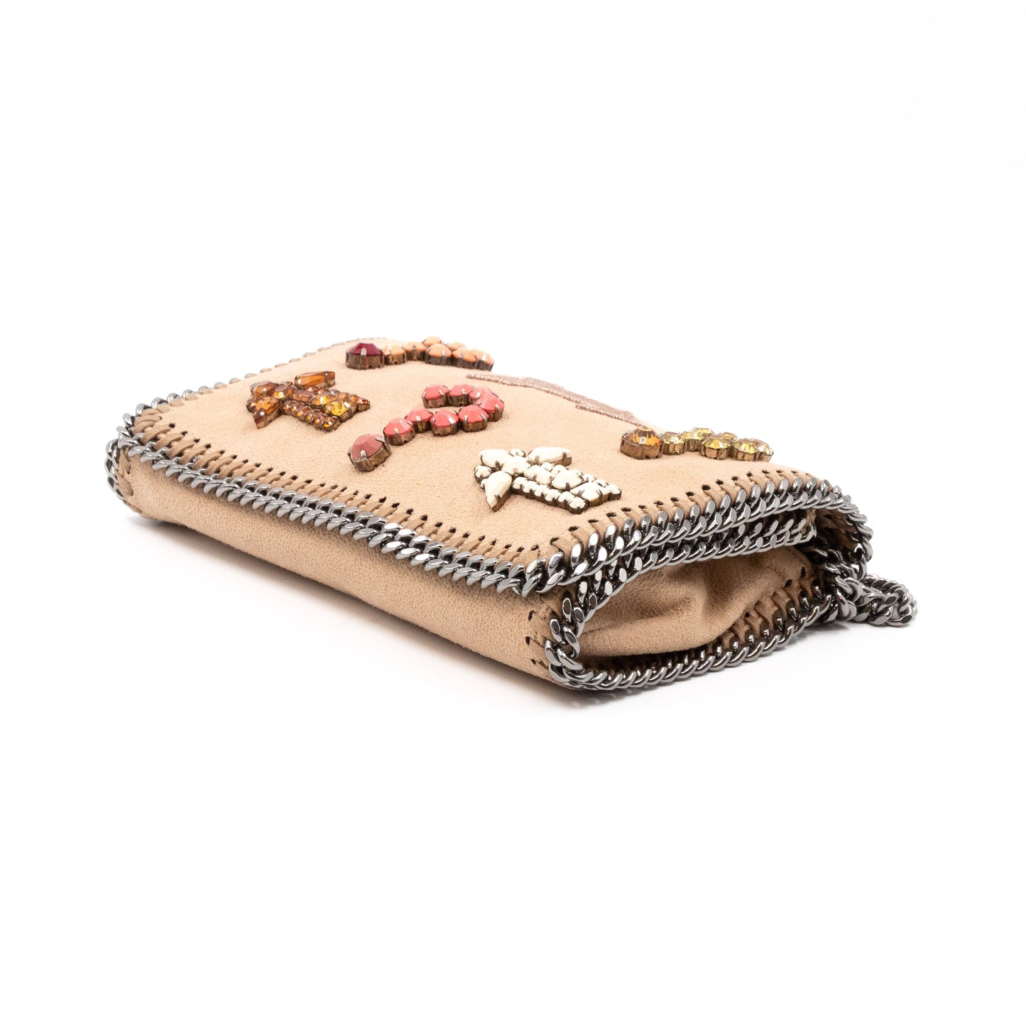 Falabella Small Crossbody Embellished Beige