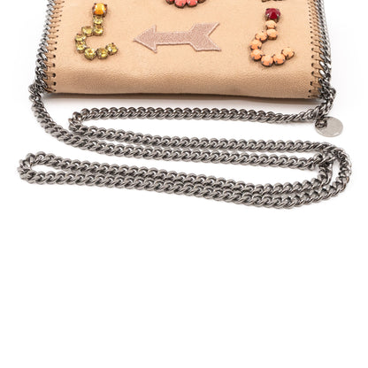 Falabella Small Crossbody Embellished Beige