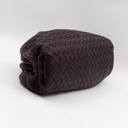 The Pouch Clutch Intrecciato Leather Purple