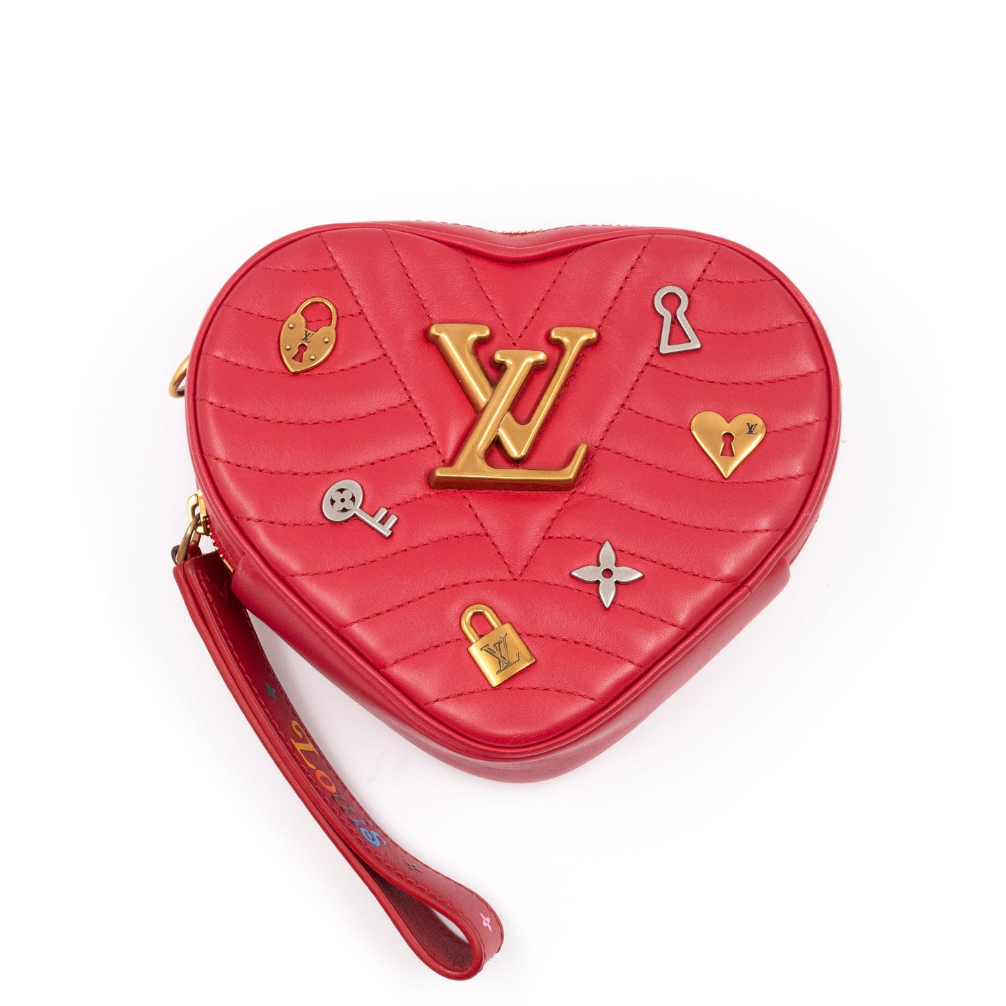 Louis Vuitton New Wave Lock Lock Heart Bag - Red Crossbody Bags