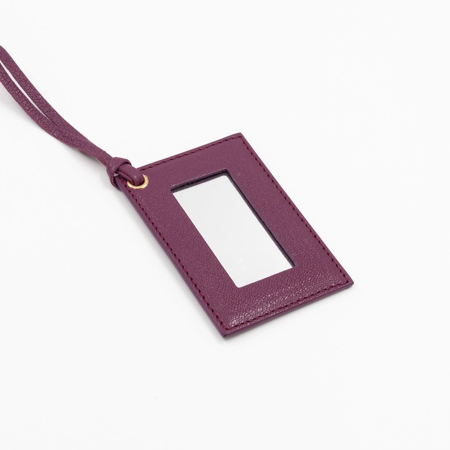 Metallic Edge Envelope Clutch Crossbody Purple Leather