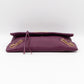 Metallic Edge Envelope Clutch Crossbody Purple Leather