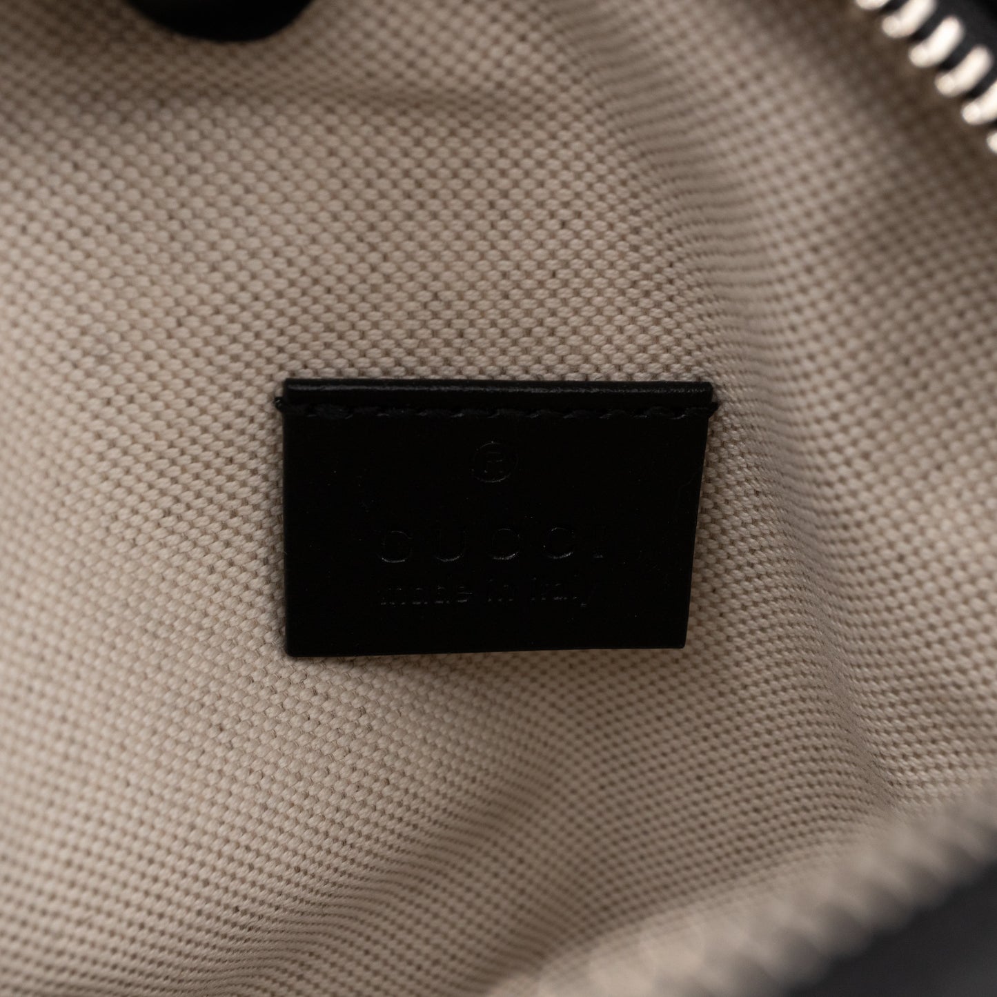 GG Embossed Mini Bag Black Leather