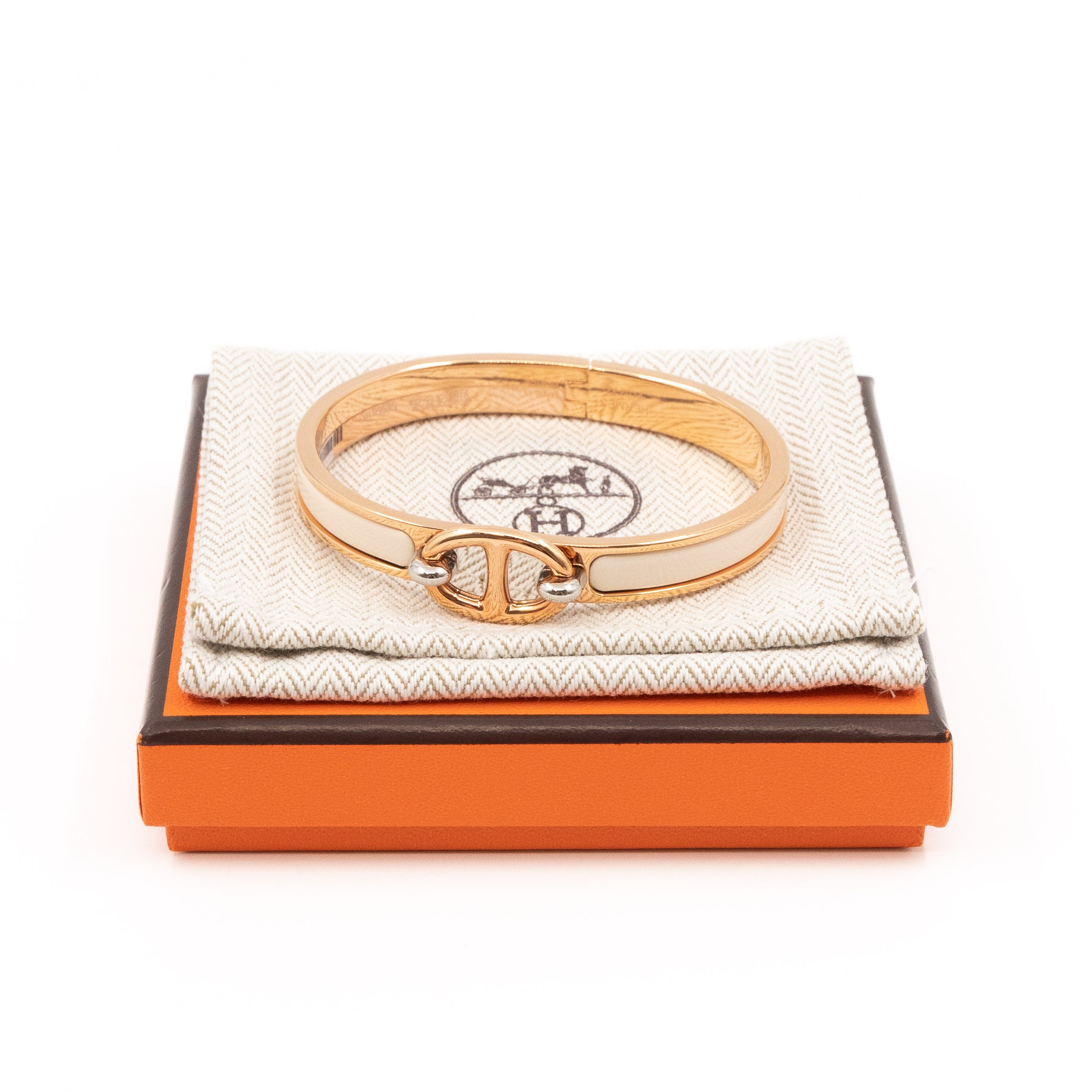 Mini Clic Chain d'Ancre Bracelet Creme Gold