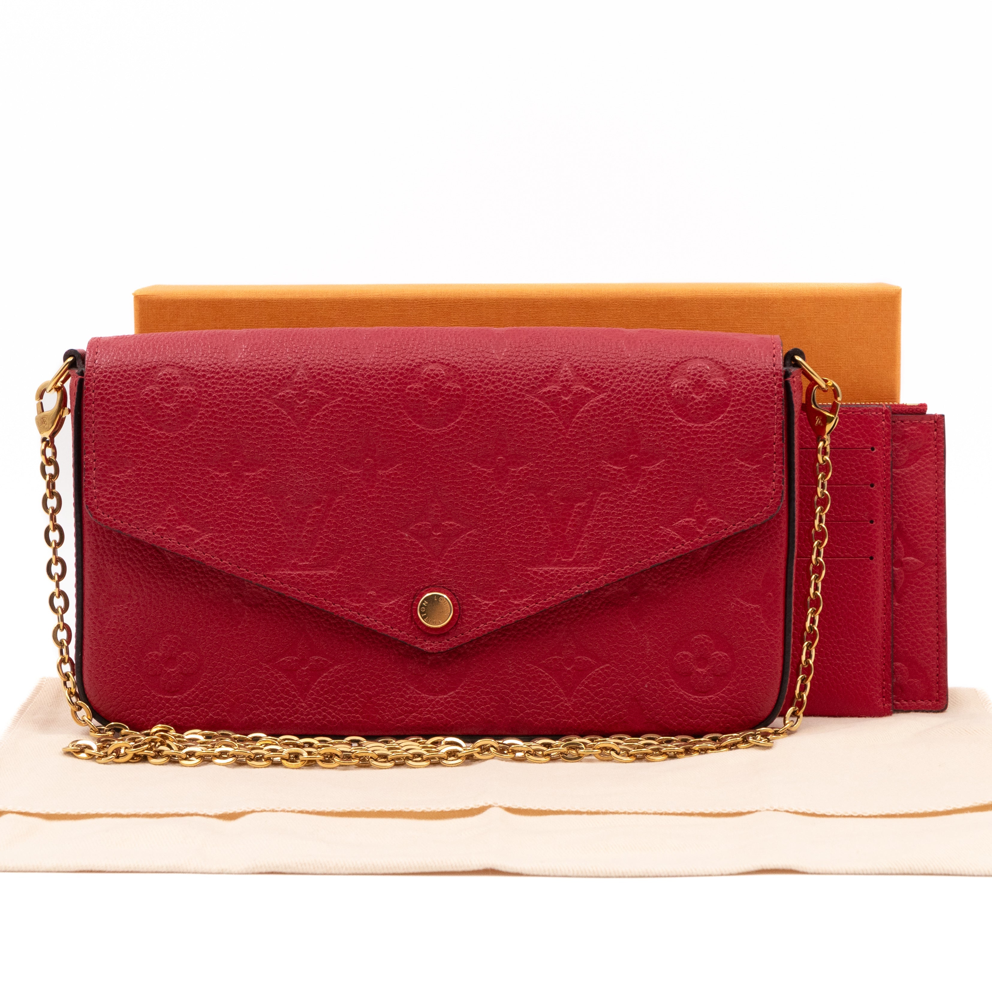 Pochette Felicie Monogram Empreinte Scarlet