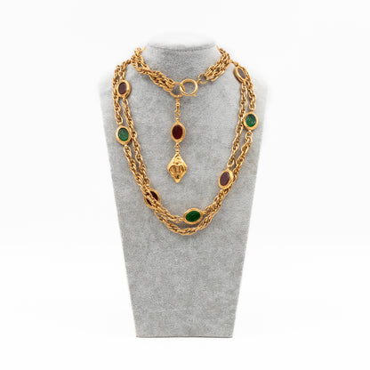 Gemstone Chain Vintage Necklace