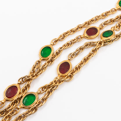 Gemstone Chain Vintage Necklace