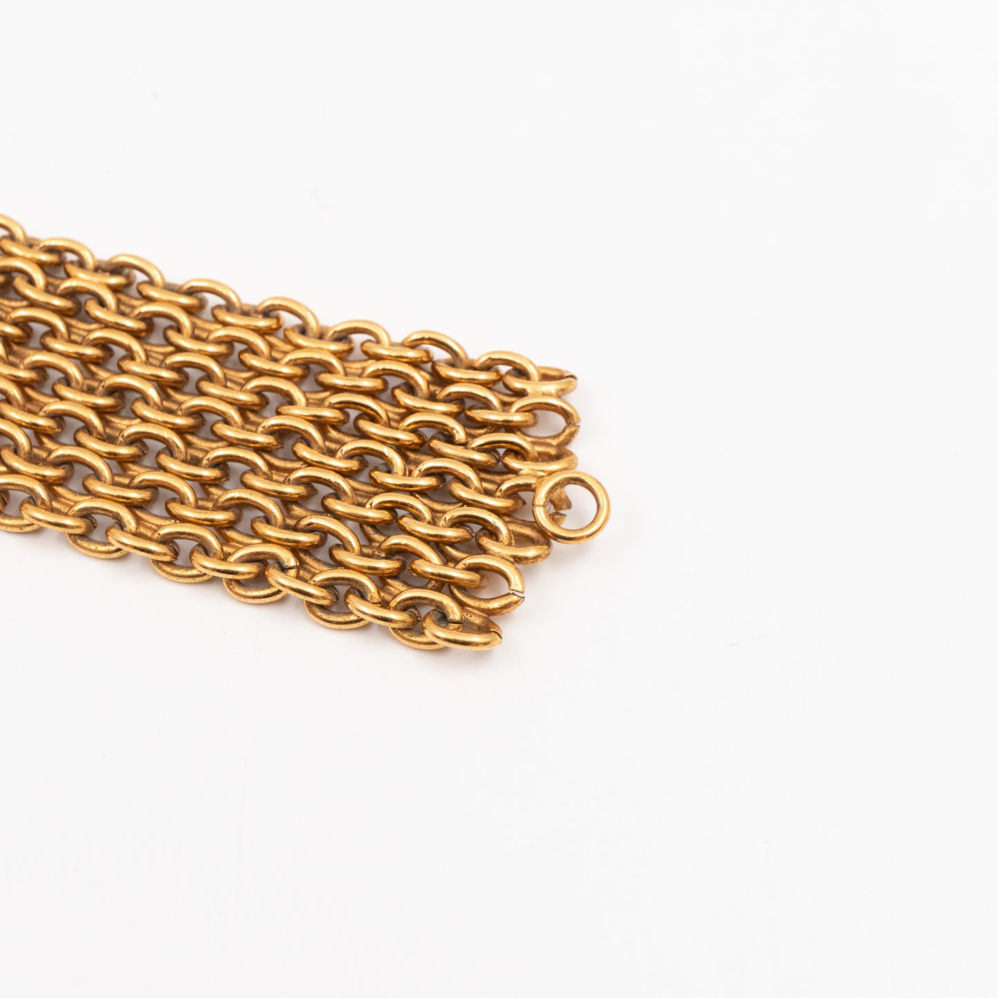 Byzantine-style Gold Chainlink Bracelet With Pearl