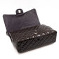 Classic Single Flap Maxi Purple Patent Silver