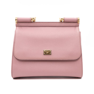 Sicily Medium Dauphine Leather Light Pink