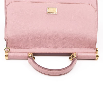 Sicily Medium Dauphine Leather Light Pink