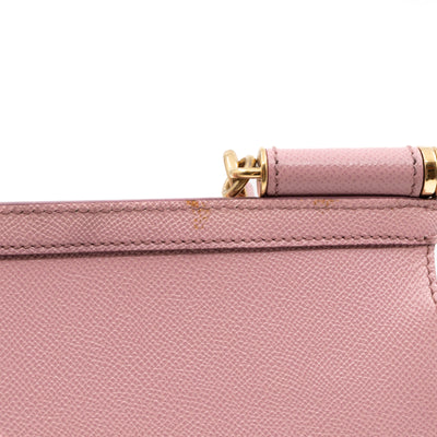 Sicily Medium Dauphine Leather Light Pink