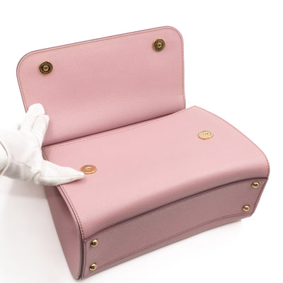 Sicily Medium Dauphine Leather Light Pink