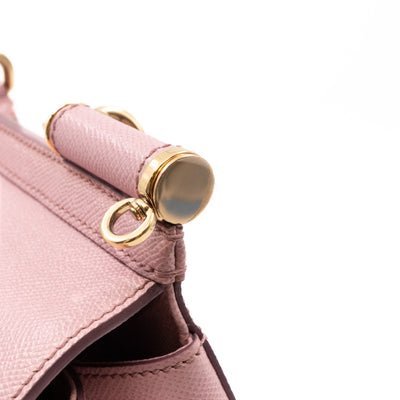 Sicily Medium Dauphine Leather Light Pink